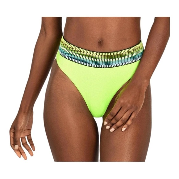 Peixoto Kiwi Zoni High Waisted Bottoms in Limelight Rib NWT - Picture 1 of 5